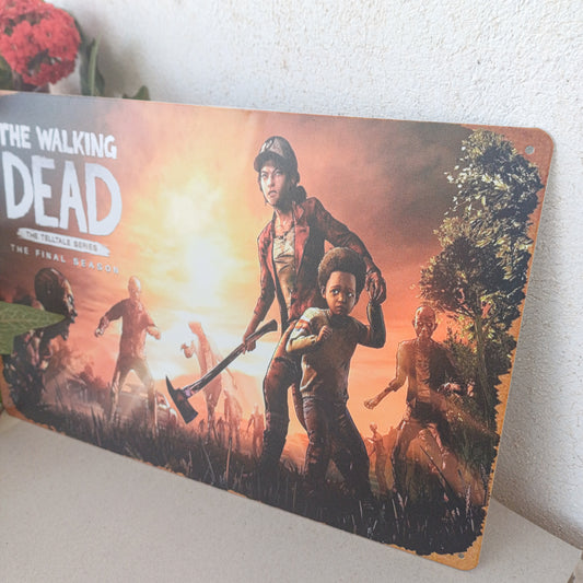 The Walking Dead Season 4 Clementine Telltale Game Retro Metal Sign