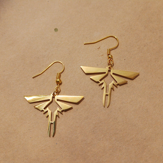 The Last of Us Firefly Gold & Silver Earrings Stainless Steel Jewelry - Gold Plated Available at 2Fast2See.co