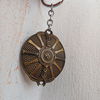 God of War Ragnarok - Kratos Gold Guardian Shield Keychain - Shield Available at 2Fast2See.co