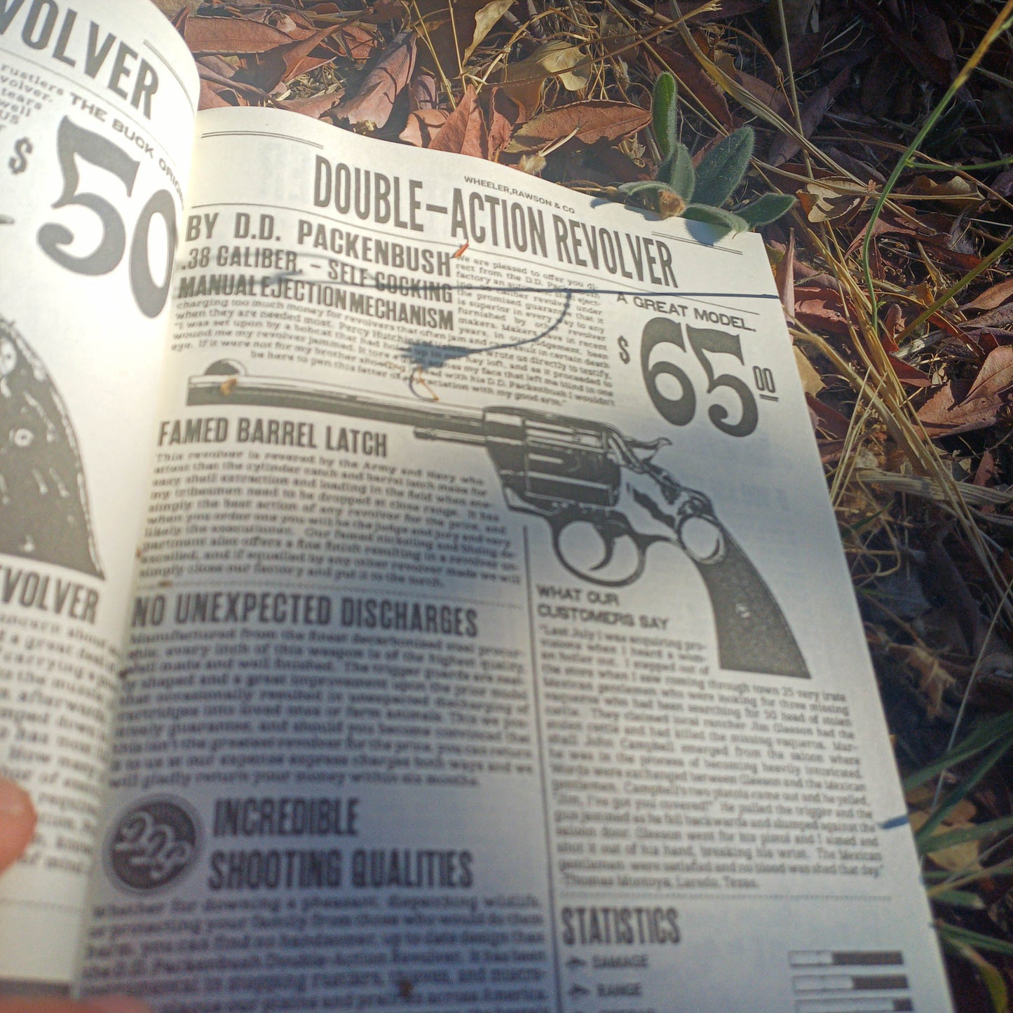 Red Dead Redemption 2 Wheeler Rawson & Co. Catalogue Replica