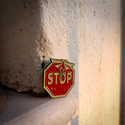 The Last of Us Stop Sign Metallic Pin