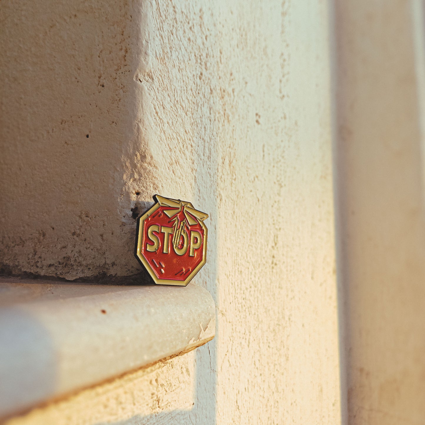 The Last of Us Stop Sign Metallic Pin