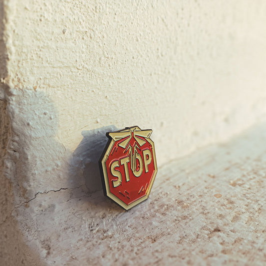 The Last of Us Stop Sign Metallic Pin
