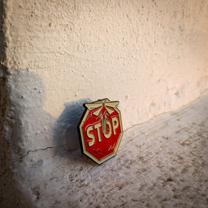 The Last of Us Stop Sign Metallic Pin