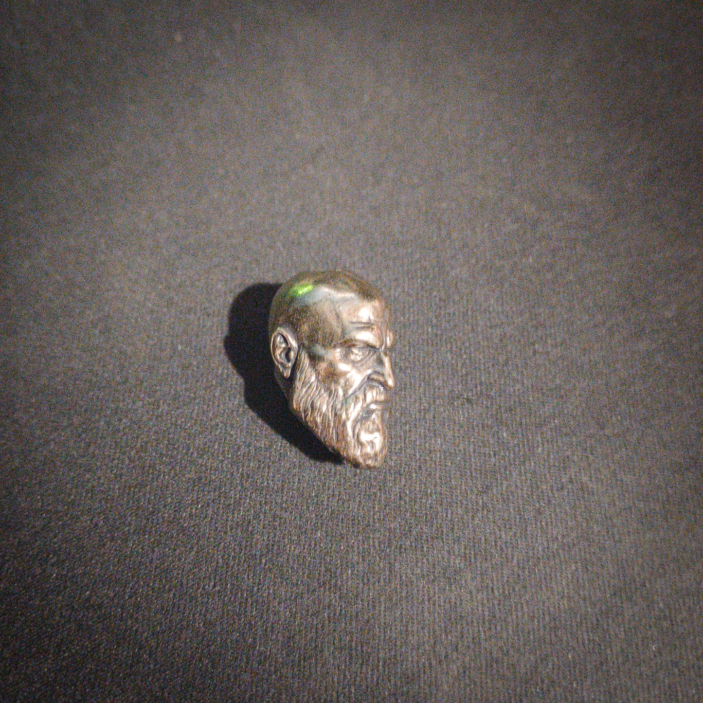 God of War White Brass Kratos Head Charm Accessory