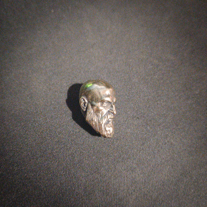 God of War White Brass Kratos Head Charm Accessory