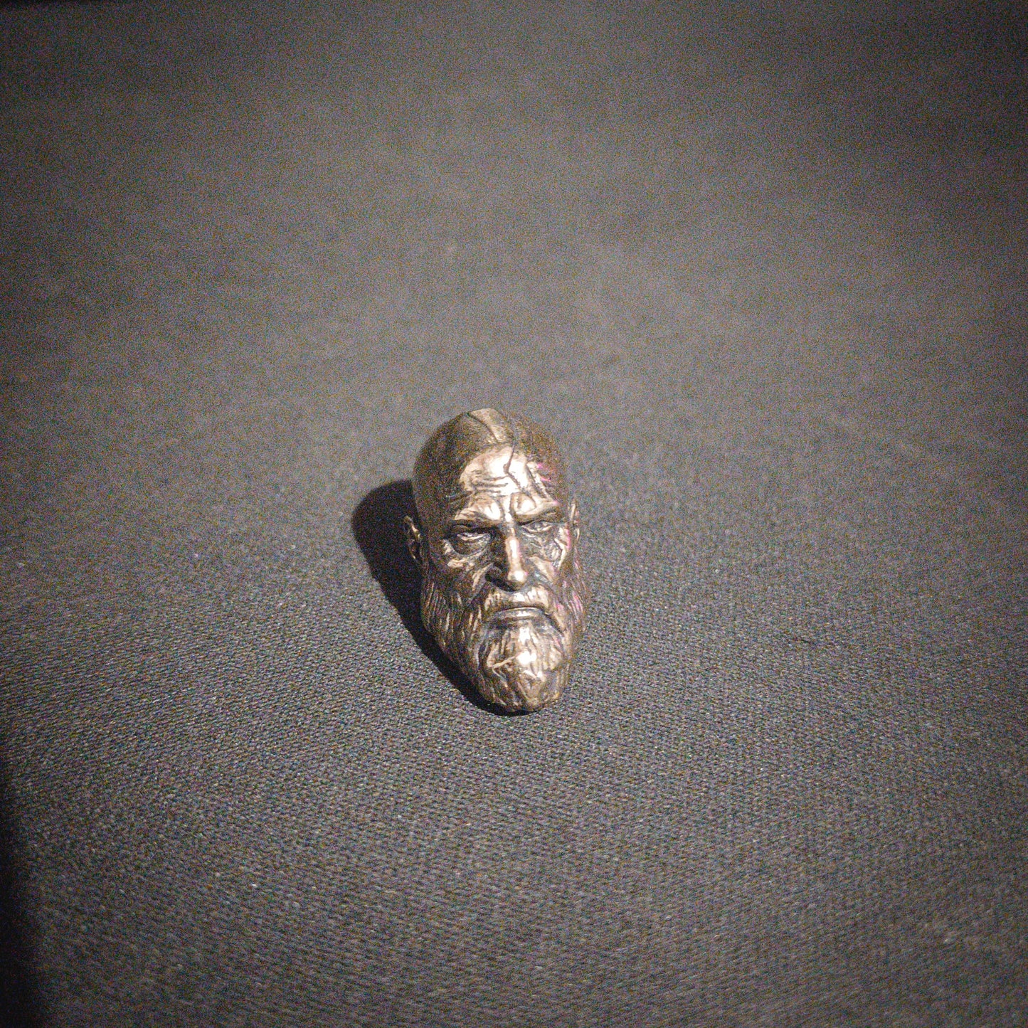 God of War White Brass Kratos Head Charm Accessory