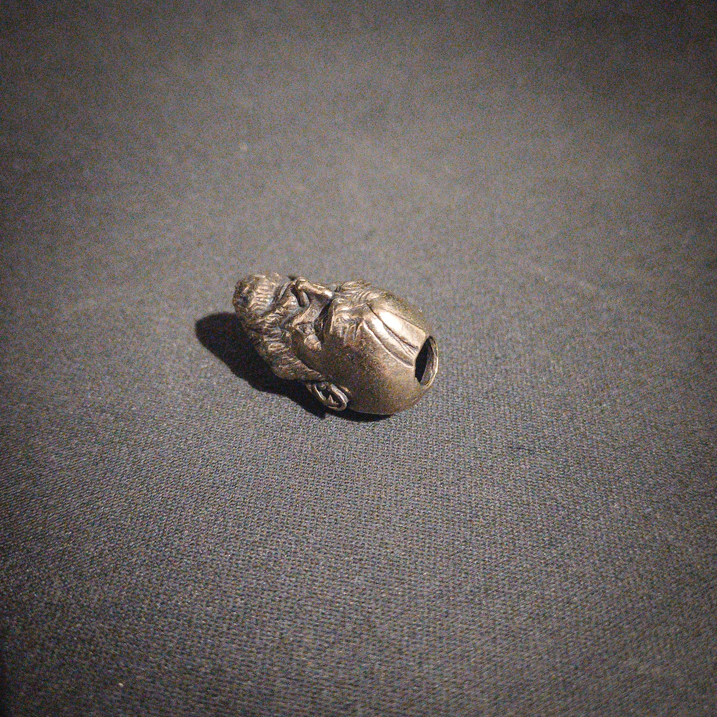 God of War White Brass Kratos Head Charm Accessory