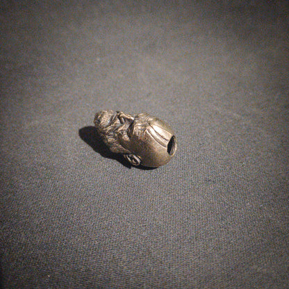 God of War White Brass Kratos Head Charm Accessory