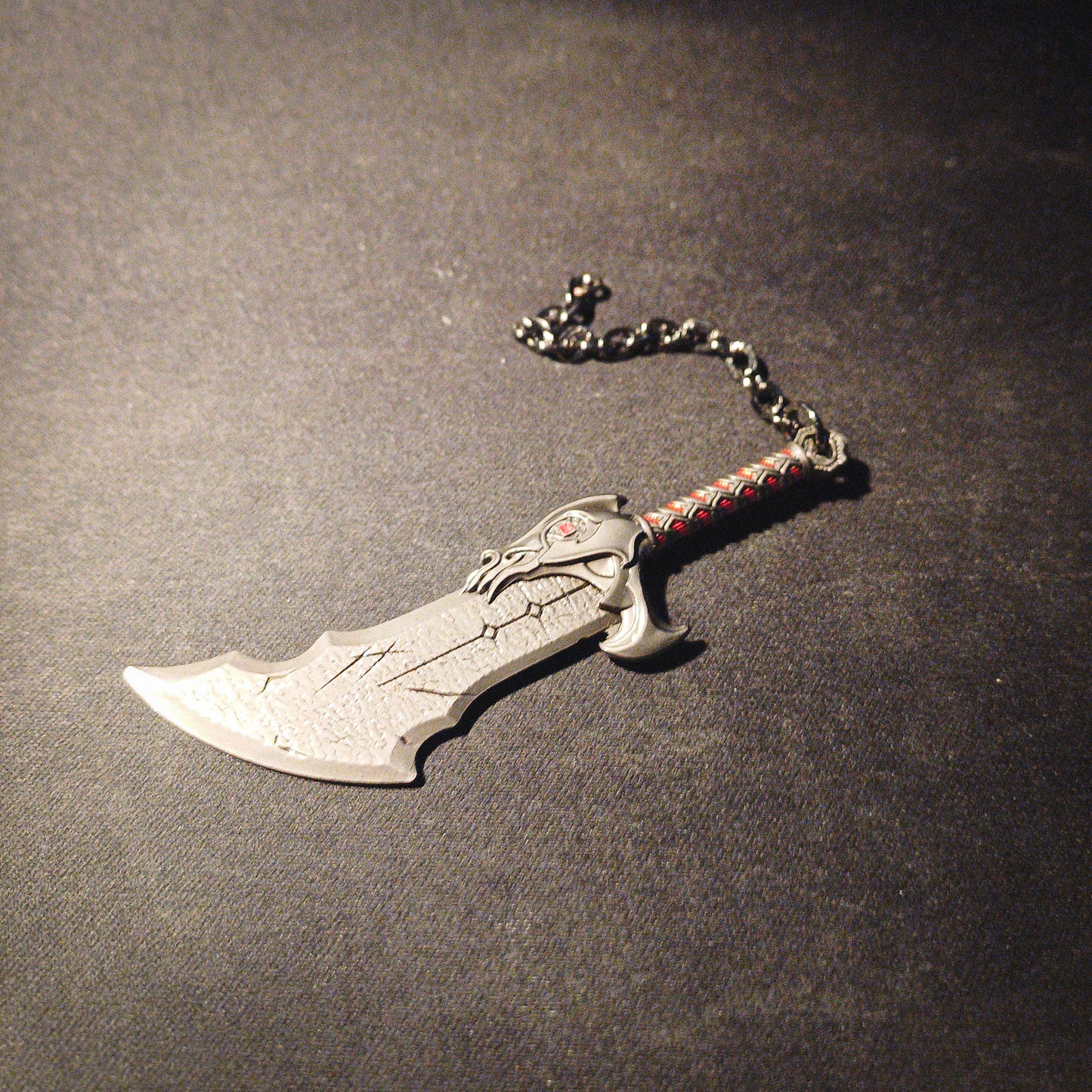 God of War Kratos Metallic Blade of Chaos Keychain With Clasp Black Red