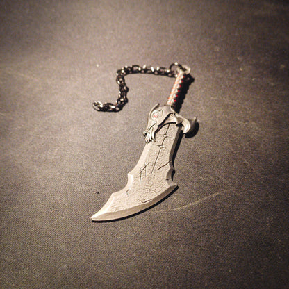 God of War Kratos Metallic Blade of Chaos Keychain With Clasp Black Red
