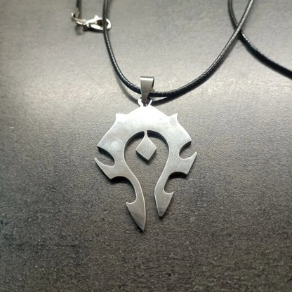 World of Warcraft Horde Alliance Logo Stainless Steel Pendant Necklace