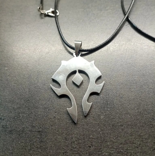 World of Warcraft Horde Alliance Logo Stainless Steel Pendant Necklace