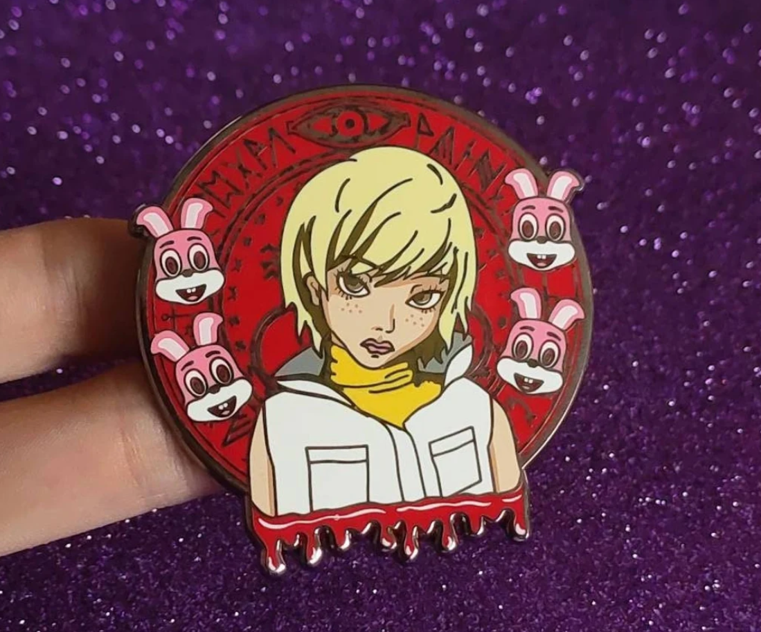 Silent Hill 3 Video Game Enamel Pin Heather Robbie Rabbit