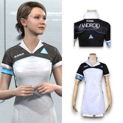 Detroit: Become Human Kara Cosplay Costume Code AX400 Agent Unifrom