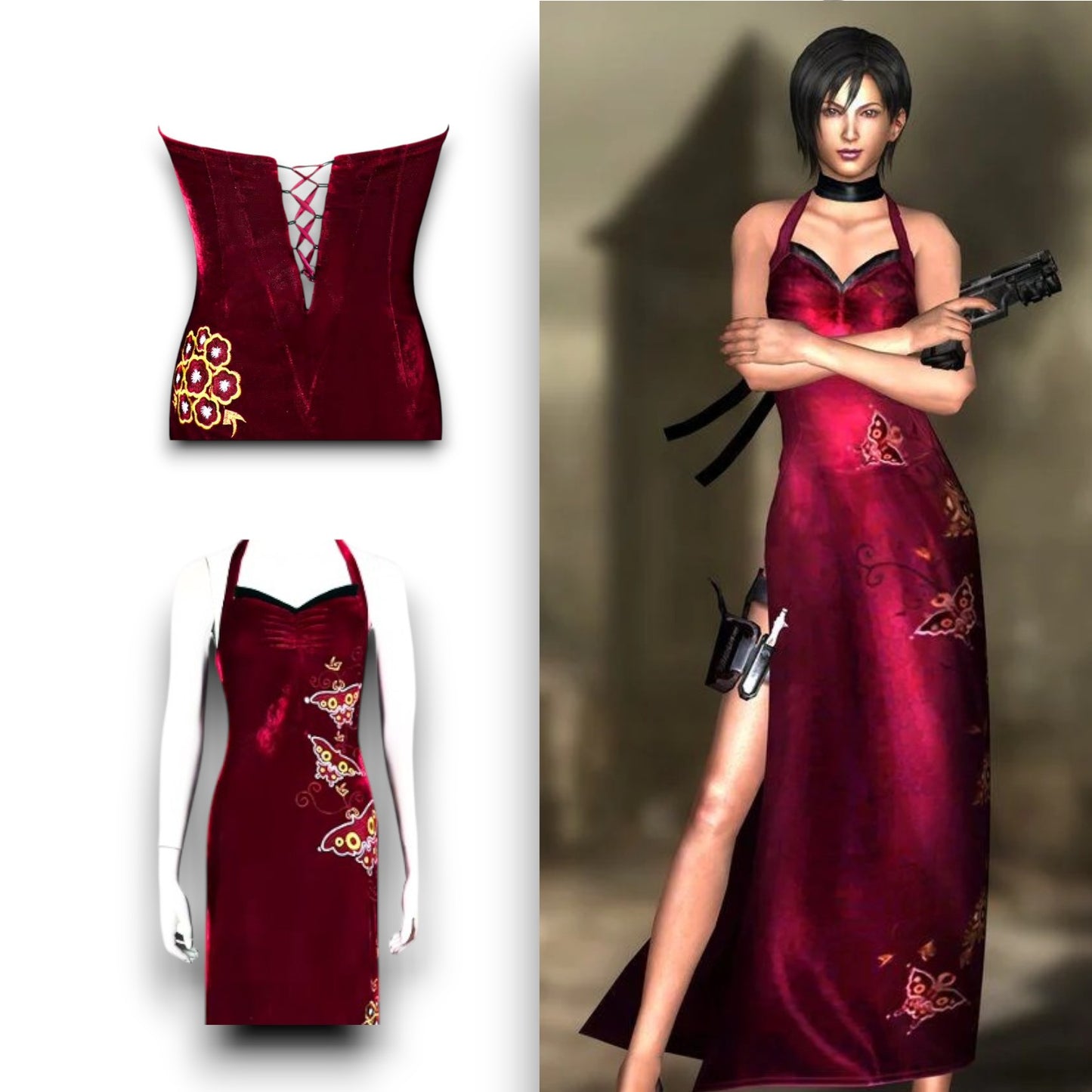 Resident Evil 4 Remake Ada Wong Cosplay Dress