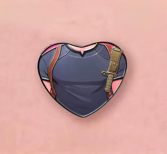 Resident Evil R.P.D. Leon Heart Metallic Brooch Pin