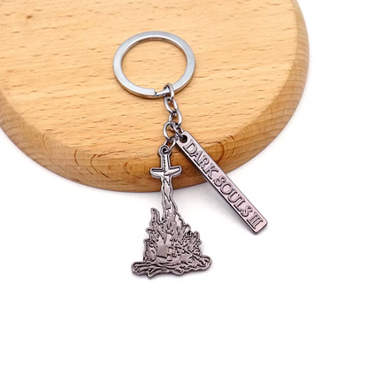 Dark Souls III Metallic Tag Bonfire Keychain