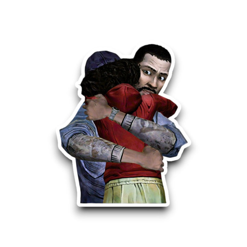 Telltales The Walking Dead Lee Everett & Clementine Hug Sticker