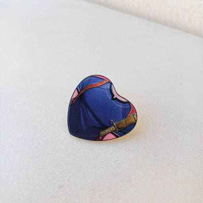 Resident Evil R.P.D. Leon Heart Metallic Brooch Pin