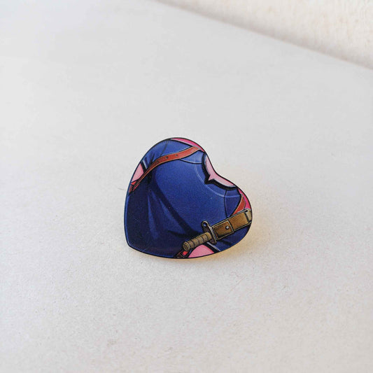 Resident Evil R.P.D. Leon Heart Metallic Brooch Pin