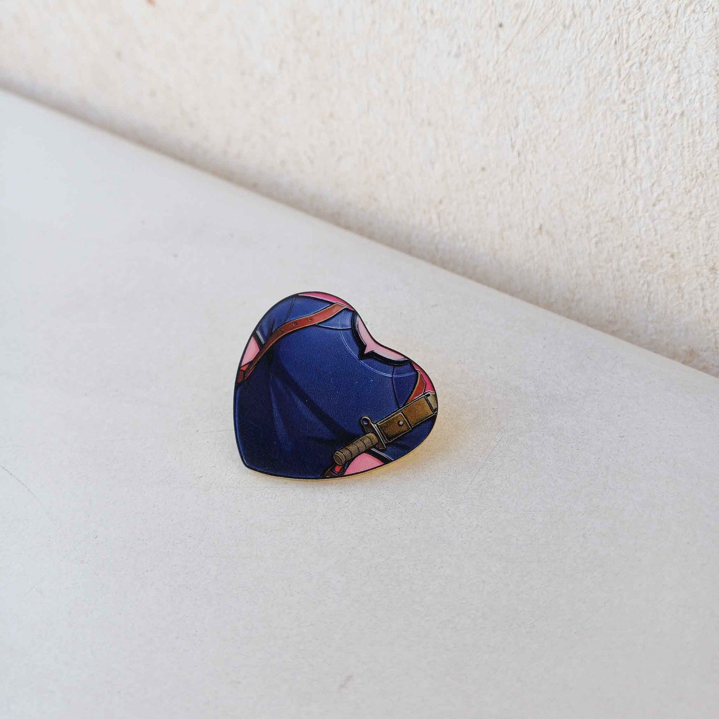 Resident Evil R.P.D. Leon Heart Metallic Brooch Pin