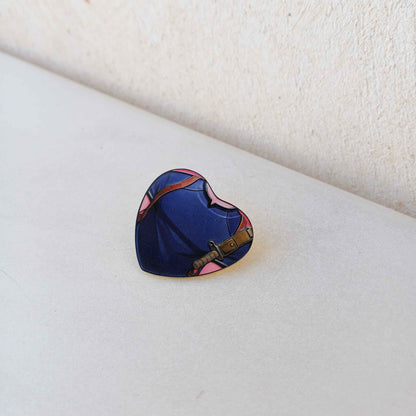 Resident Evil R.P.D. Leon Heart Metallic Brooch Pin