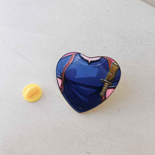 Resident Evil R.P.D. Leon Heart Metallic Brooch Pin