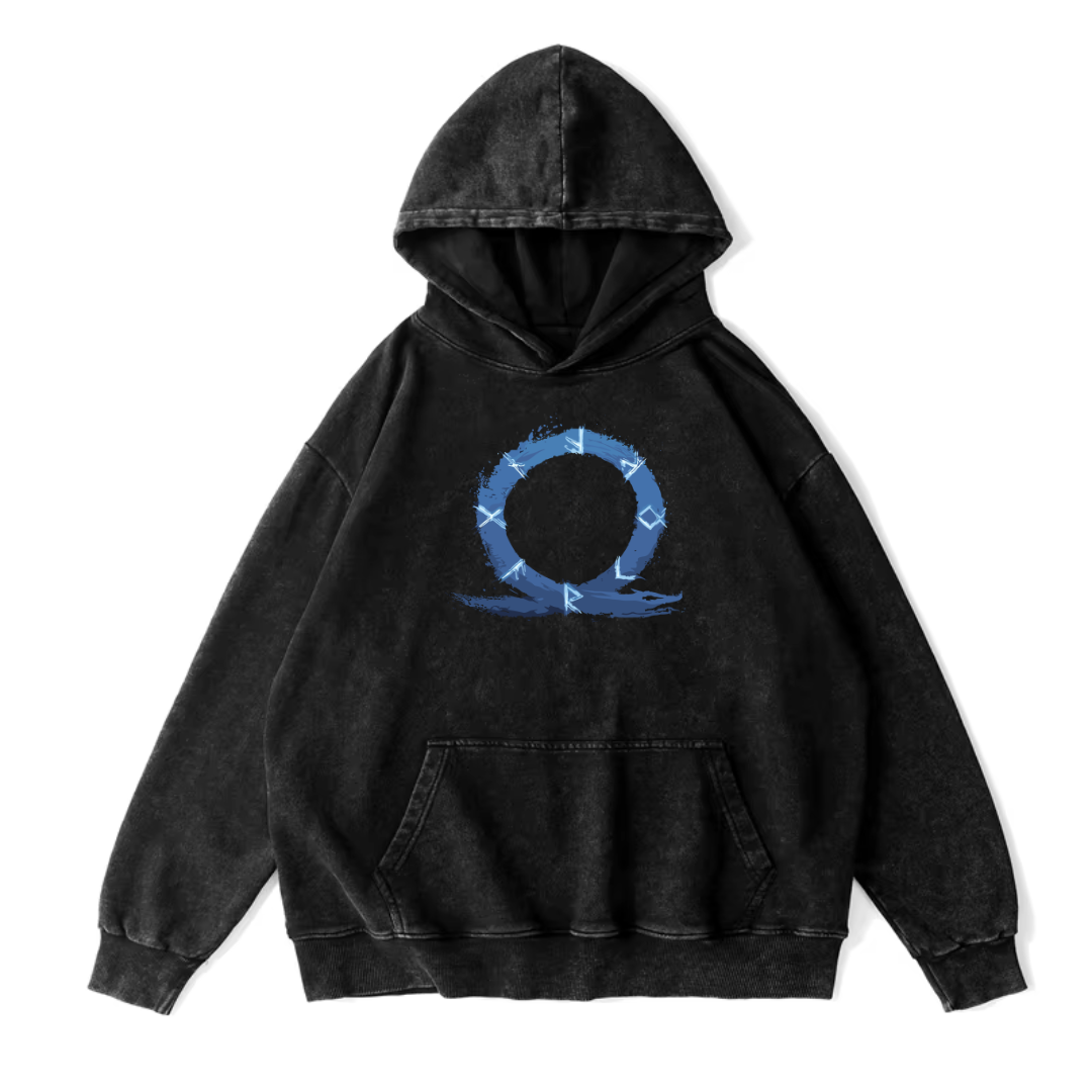 God of War Vintage Premium Thick Washed Hoodie