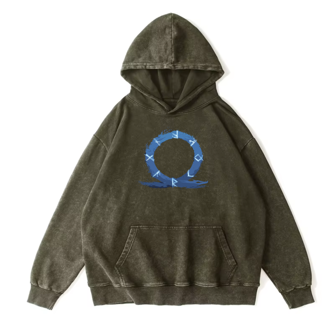 God of War Vintage Premium Thick Washed Hoodie