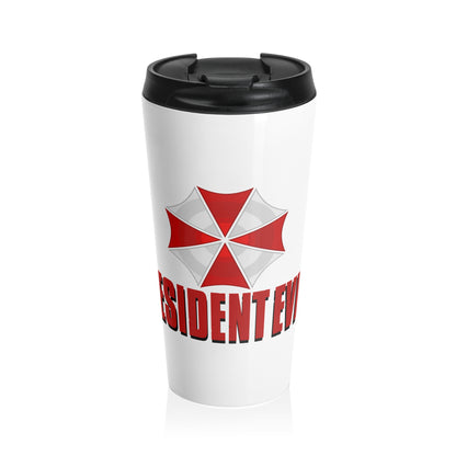 Resident Evil Umbrella Logo Travel Mug — Stainless Steel Gaming Tumbler