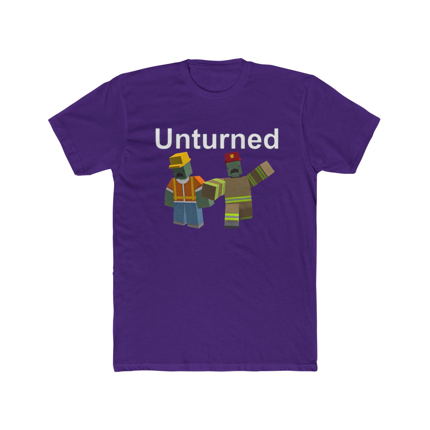Unturned Video Game Survival Firefighter & Construction Zombies Cotton Tshirt