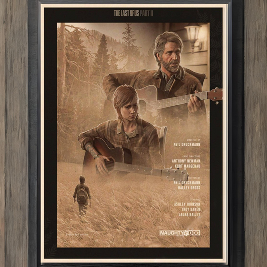 Ellie and Joel Aesthetic The Last of Us Poster - Available at 2Fast2See.co