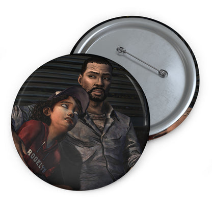 Telltales The Walking Dead Lee & Clementine Handmade Brooch