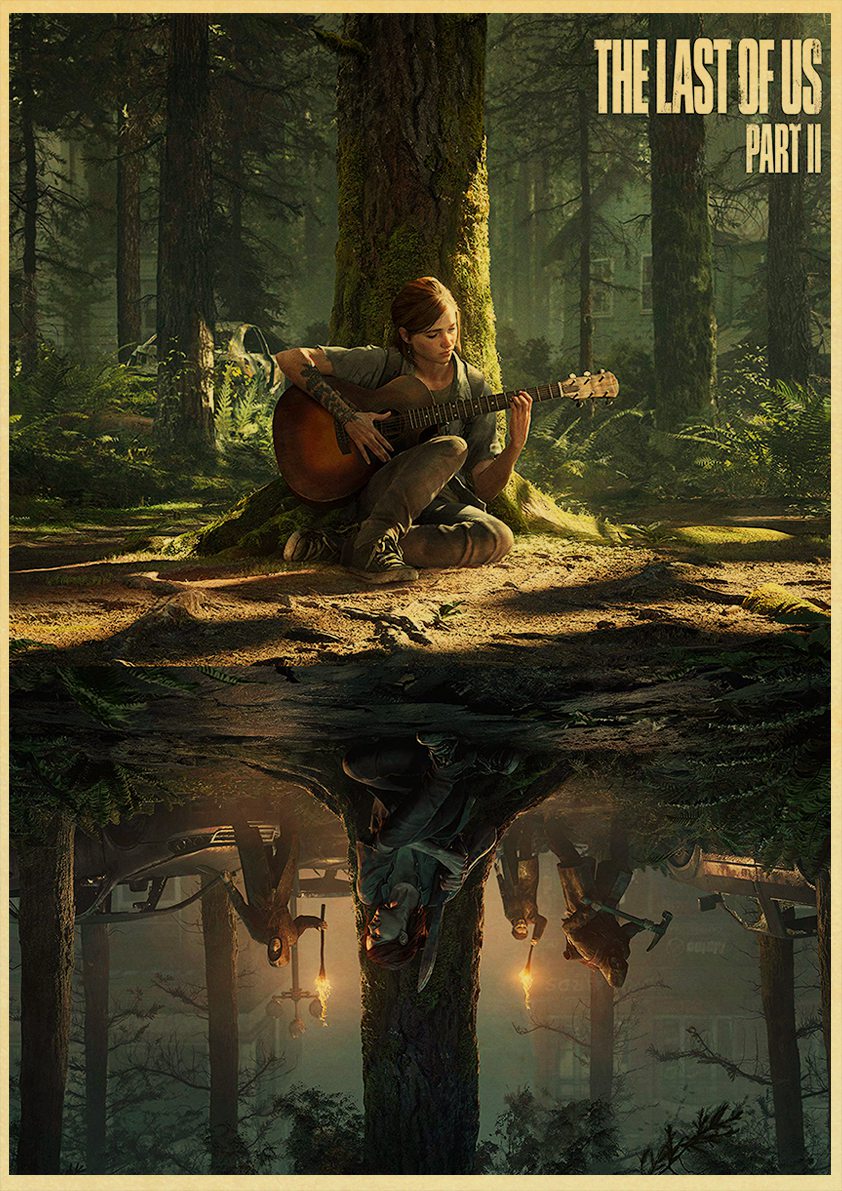 The Last of Us Ellie Part II Retro Poster - R / 20X30cm Available at 2Fast2See.co