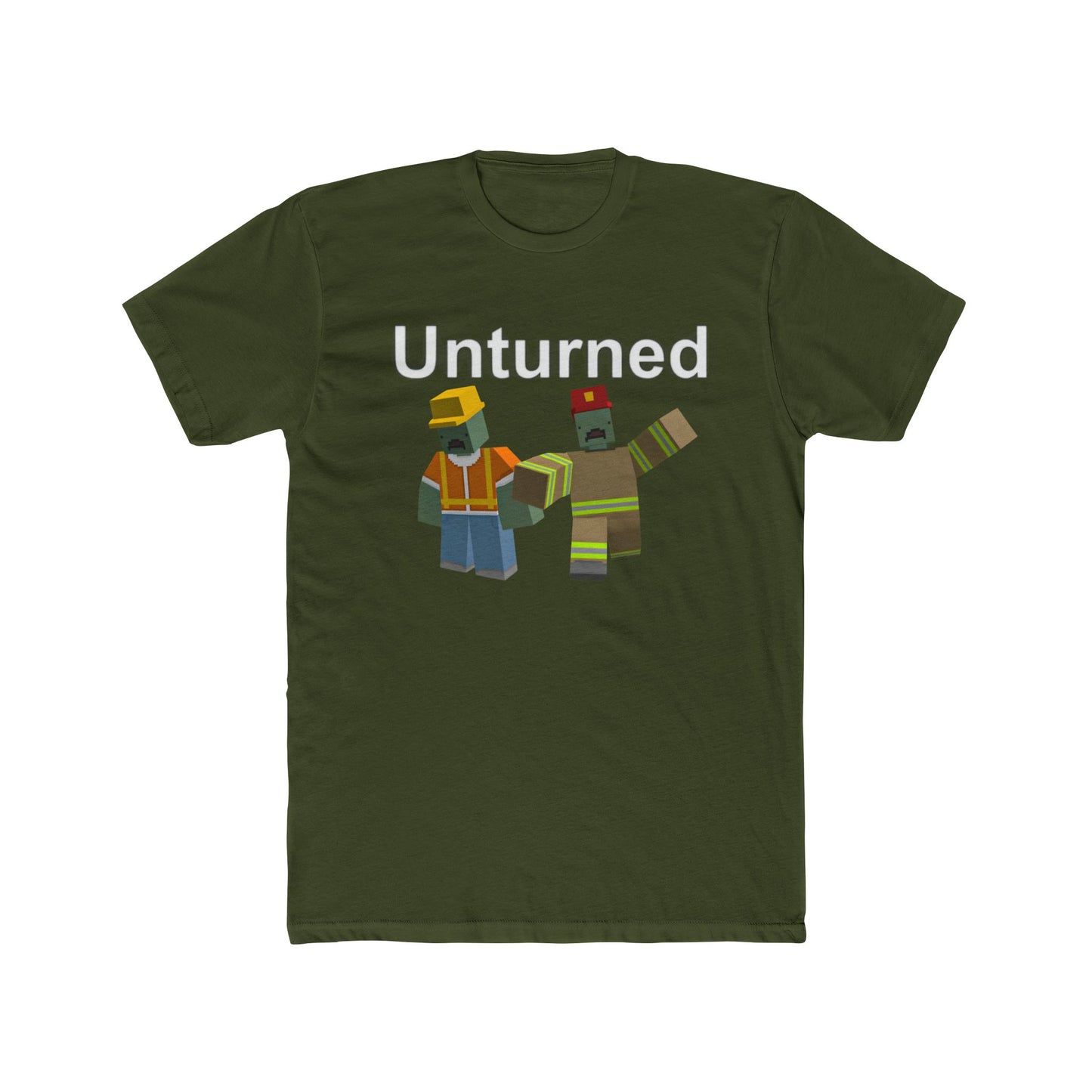 Unturned Video Game Survival Firefighter & Construction Zombies Cotton Tshirt