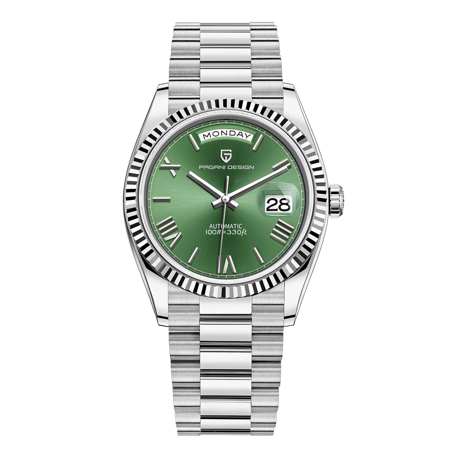 PAGANI DESIGN Luxury Men's Watch 2024 New Mechanical Automatic - Emerald Green Available at 2Fast2See.co