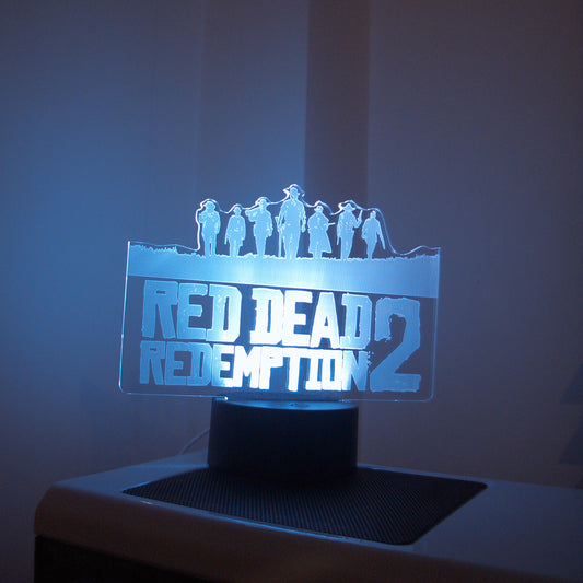 Red Dead Redemption 2 Acrylic 3D Led Night Lamp Bedroom Decor