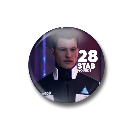 Detroit: Become Human Connor 28 STAB WOUNDS Inspired Brooch