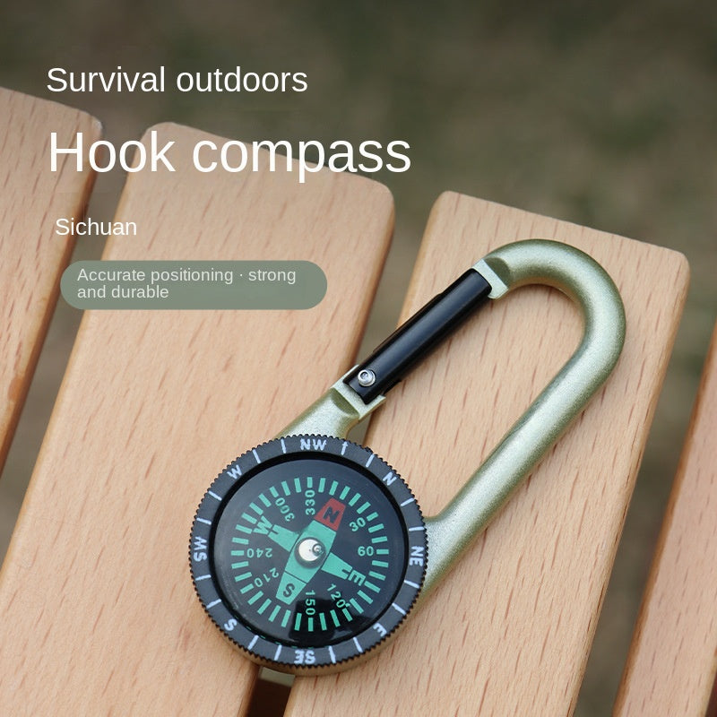 Outdoor Survival Lightweight Compass and Carabiner - Available at 2Fast2See.co