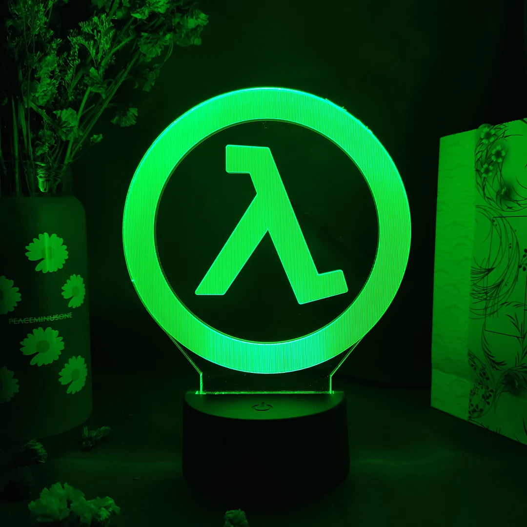 Half Life Alyx Logo Gaming 3D Led Night Room Decoration