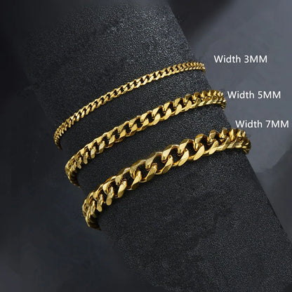 Casual Stainless Steel Bracelet Chain For Men Jewelry Gift - Available at 2Fast2See.co