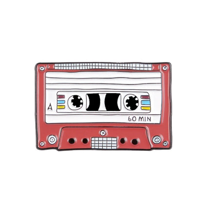 Vintage Nostalgic Cassette Enamel Pins - 2 Available at 2Fast2See.co