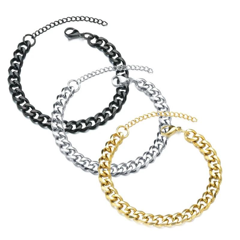 Casual Stainless Steel Bracelet Chain For Men Jewelry Gift - Available at 2Fast2See.co