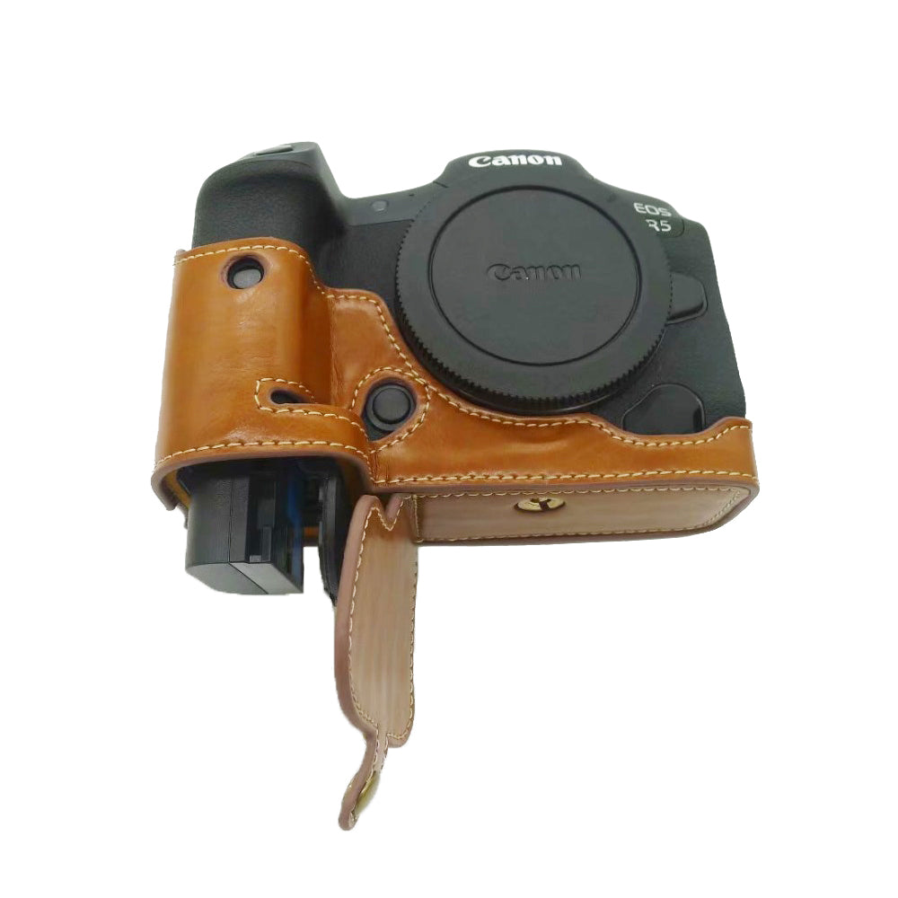 Leather Camera Case - Canon EOS R5 R6 - Available at 2Fast2See.co