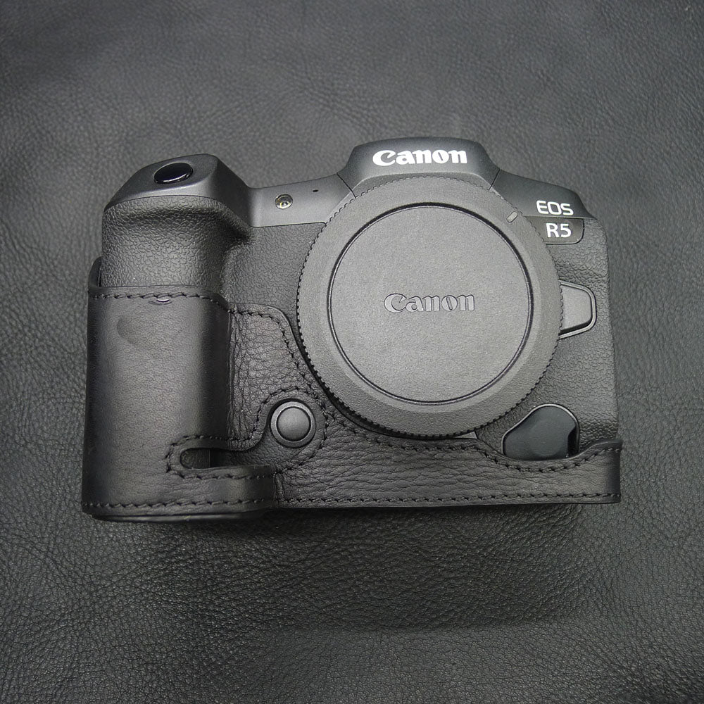 Leather Camera Case - Canon EOS R5 R6 - Available at 2Fast2See.co