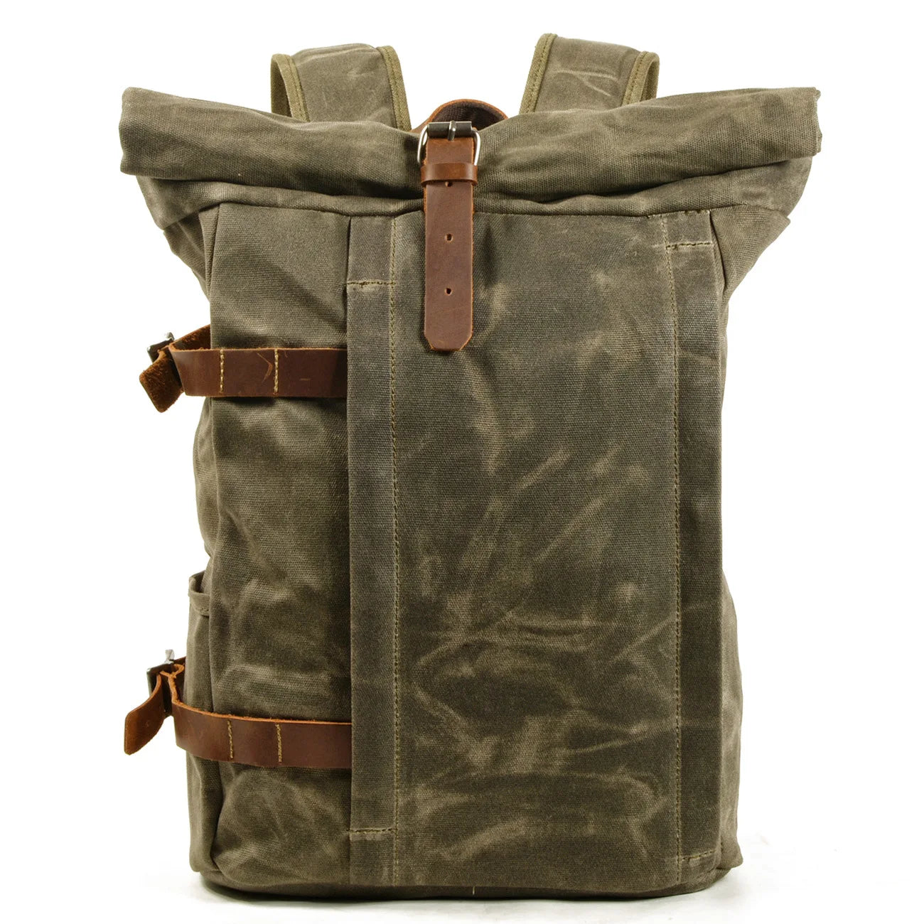 Vintage Khaki Outdoor & Mountaineering Backpack - Army Green Available at 2Fast2See.co