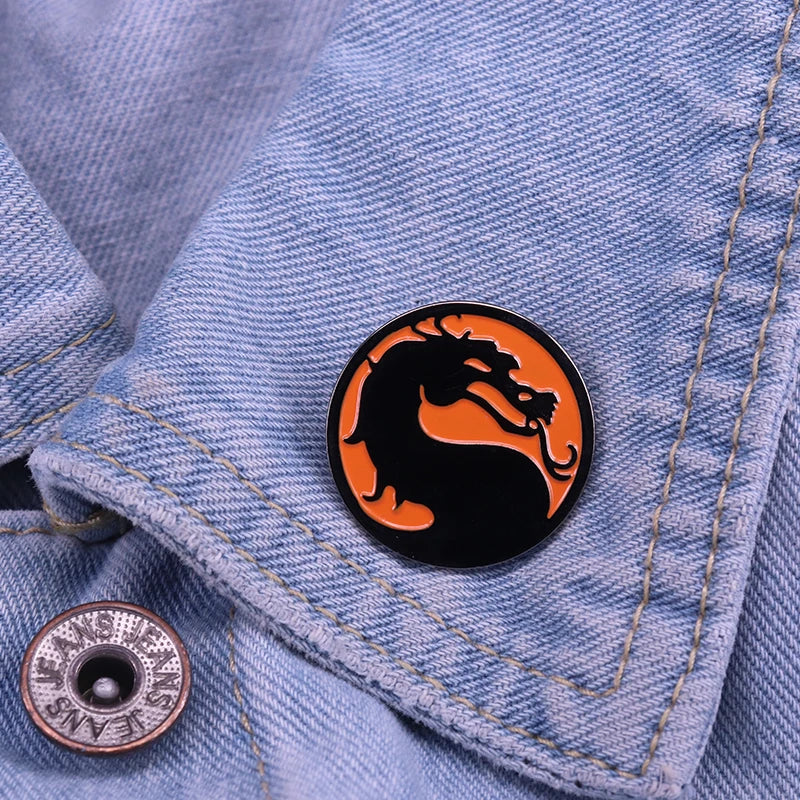 Mortal Kombat Logo Pin Fighting Game