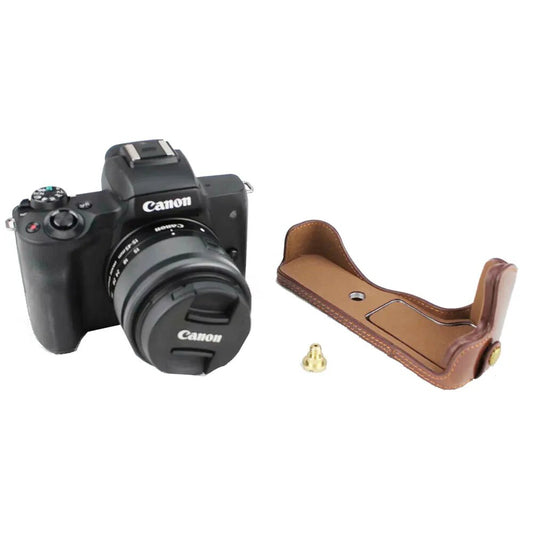 Leather Camera Case for Canon EOS M50 Mark II - Available at 2Fast2See.co