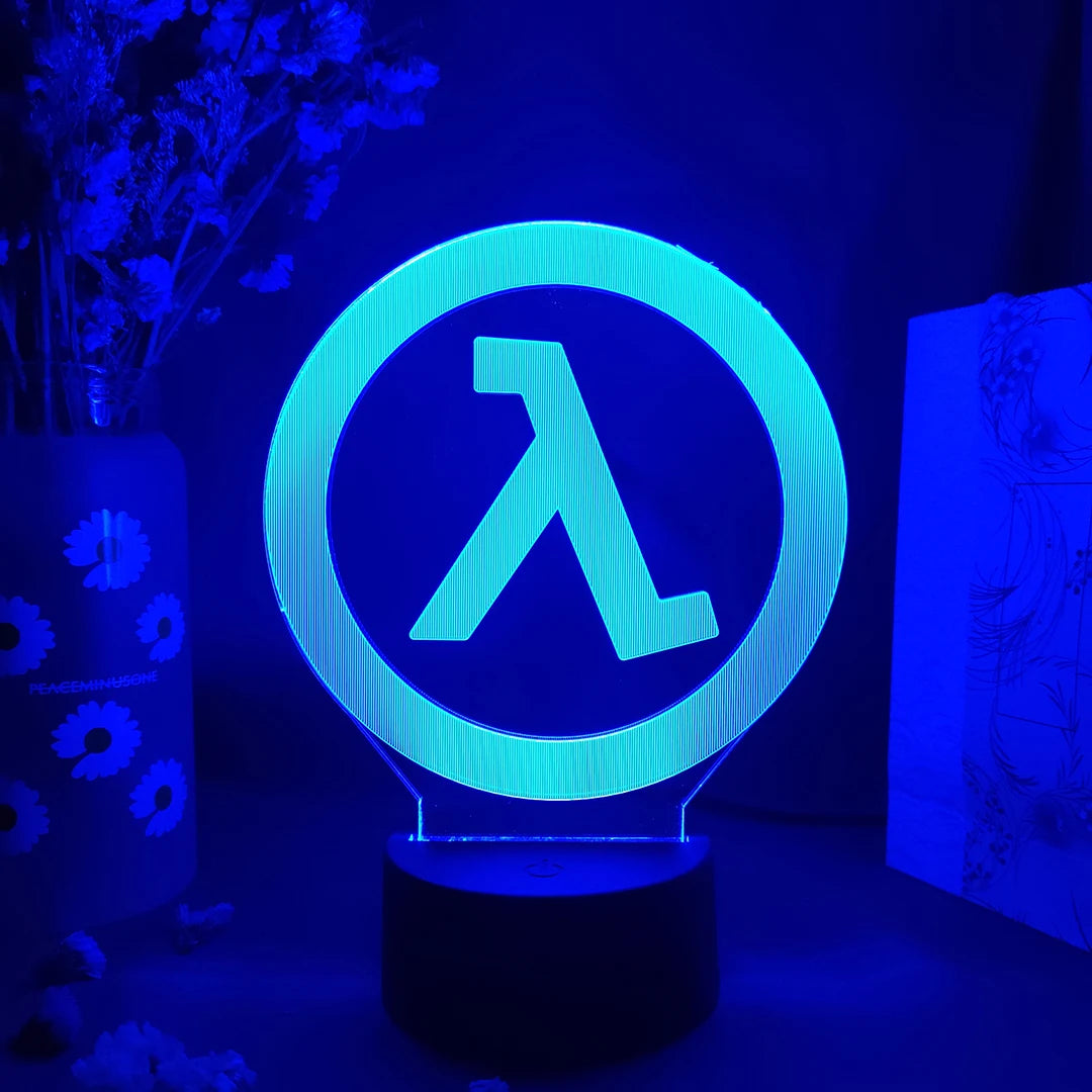 Half Life Alyx Logo Gaming 3D Led Night Room Decoration